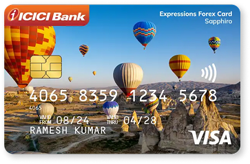 ICICI Bank Expressions Sapphiro Forex Card